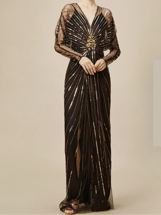 Babeyond Dresses & Skirts - Babeyond Dress Maxi Zouzou Crystal Encrusted Evening Gown